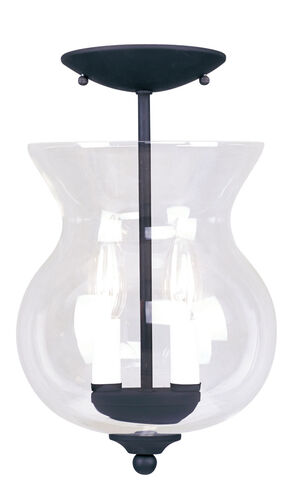Heritage 2 Light 8 inch Black Convertible Mini Pendant/Ceiling Mount Ceiling Light