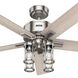Astwood II 52 inch Brushed Nickel with Light Oak Blades Ceiling Fan