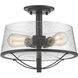 Mariner 3 Light 13.38 inch Bronze Semi Flush Mount Ceiling Light