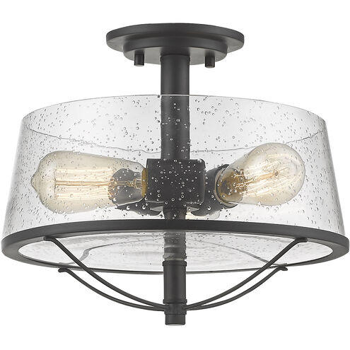 Mariner 3 Light 13.38 inch Bronze Semi Flush Mount Ceiling Light