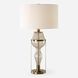 Out Of Time 29.75 inch 150.00 watt Seeded Glass with Gray Flecks and Antiqued Brass Table Lamp Portable Light