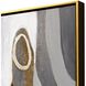 Geometrics Collection Antique Gold Wood Floater Frame Canvas