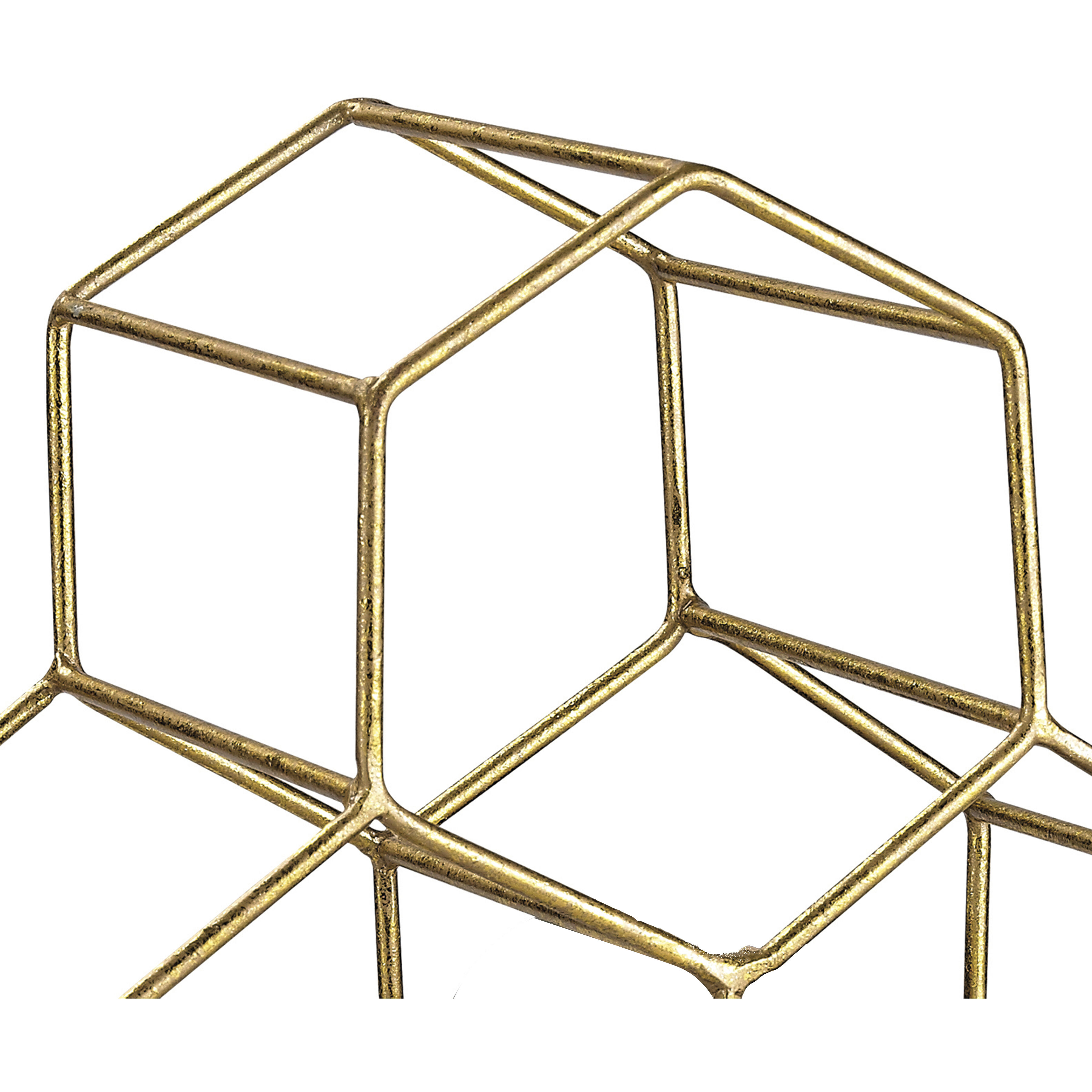 Angular Study Gold Wine Rack