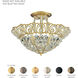 Rivendell 5 Light Antique Silver Semi-Flush Mount Ceiling Light in Radiance