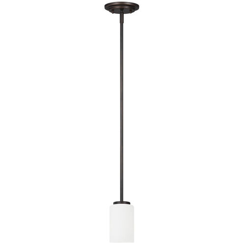 Oslo 1 Light 4 inch Bronze Mini-Pendant Ceiling Light