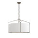 Bow 4 Light 30 inch Oil Rubbed Bronze Pendant Ceiling Light in Natural Anna, Large