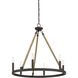 Modern Farmhouse 6 Light 25 inch Oil Rubbed Bronze Chandelier Ceiling Light