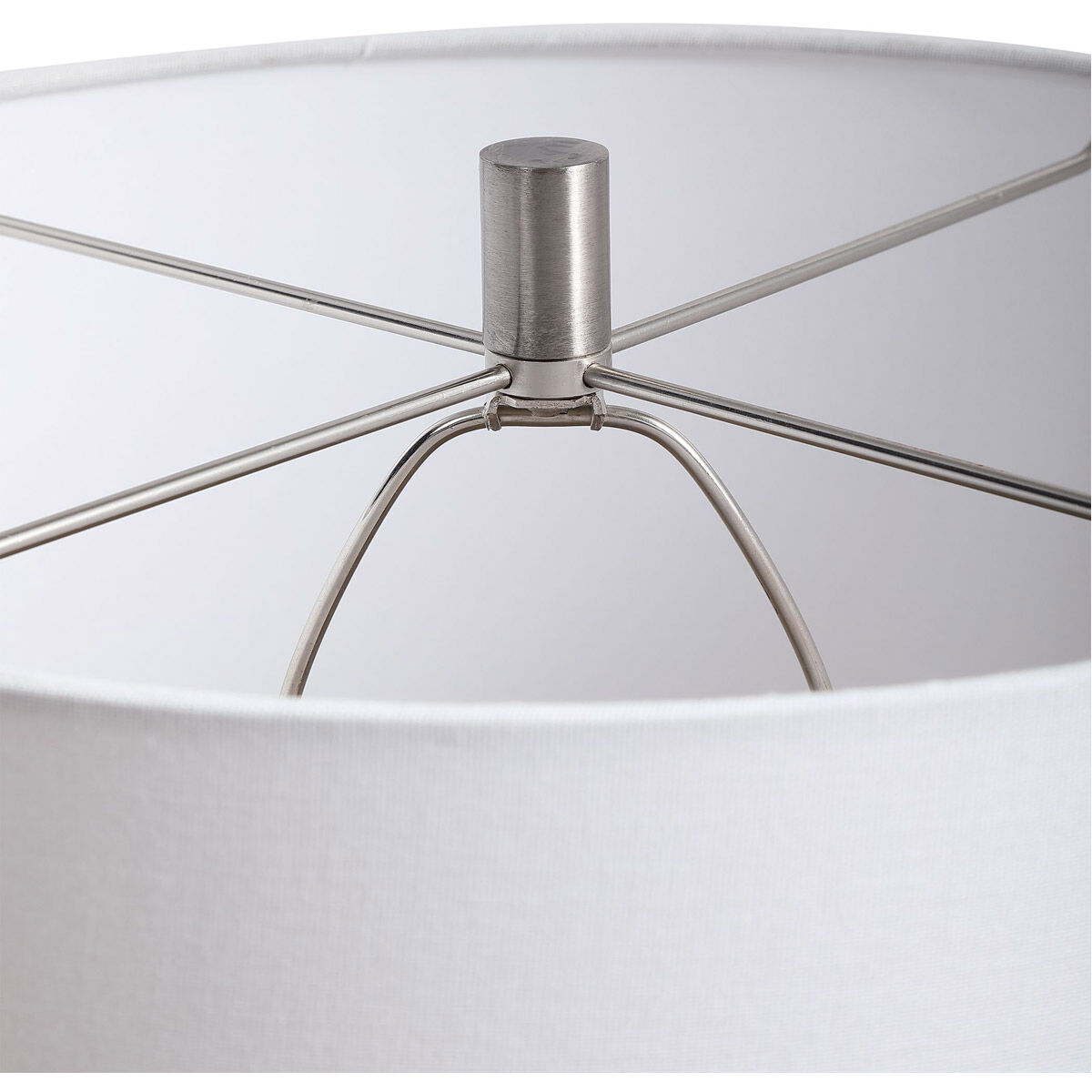 Abdel 31 inch 150.00 watt Two Tone Light Gray Glaze Table Lamp Portable Light