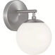 Nube 1 Light 7 inch Brushed Nickel Vanity Light Wall Light in Standard