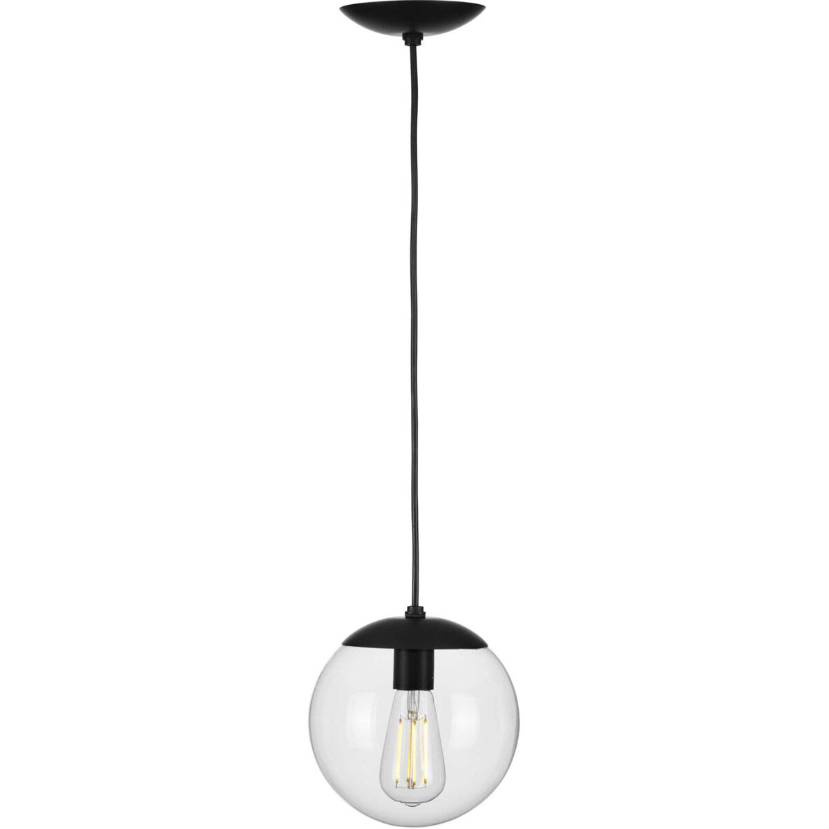 Atwell 1 Light 8 inch Matte Black Pendant Ceiling Light, Small