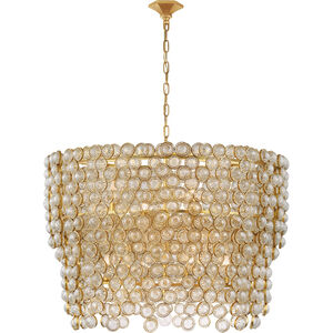 Julie Neill Milazzo 12 Light 35.75 inch Gild and Crystal Waterfall Chandelier Ceiling Light, Large