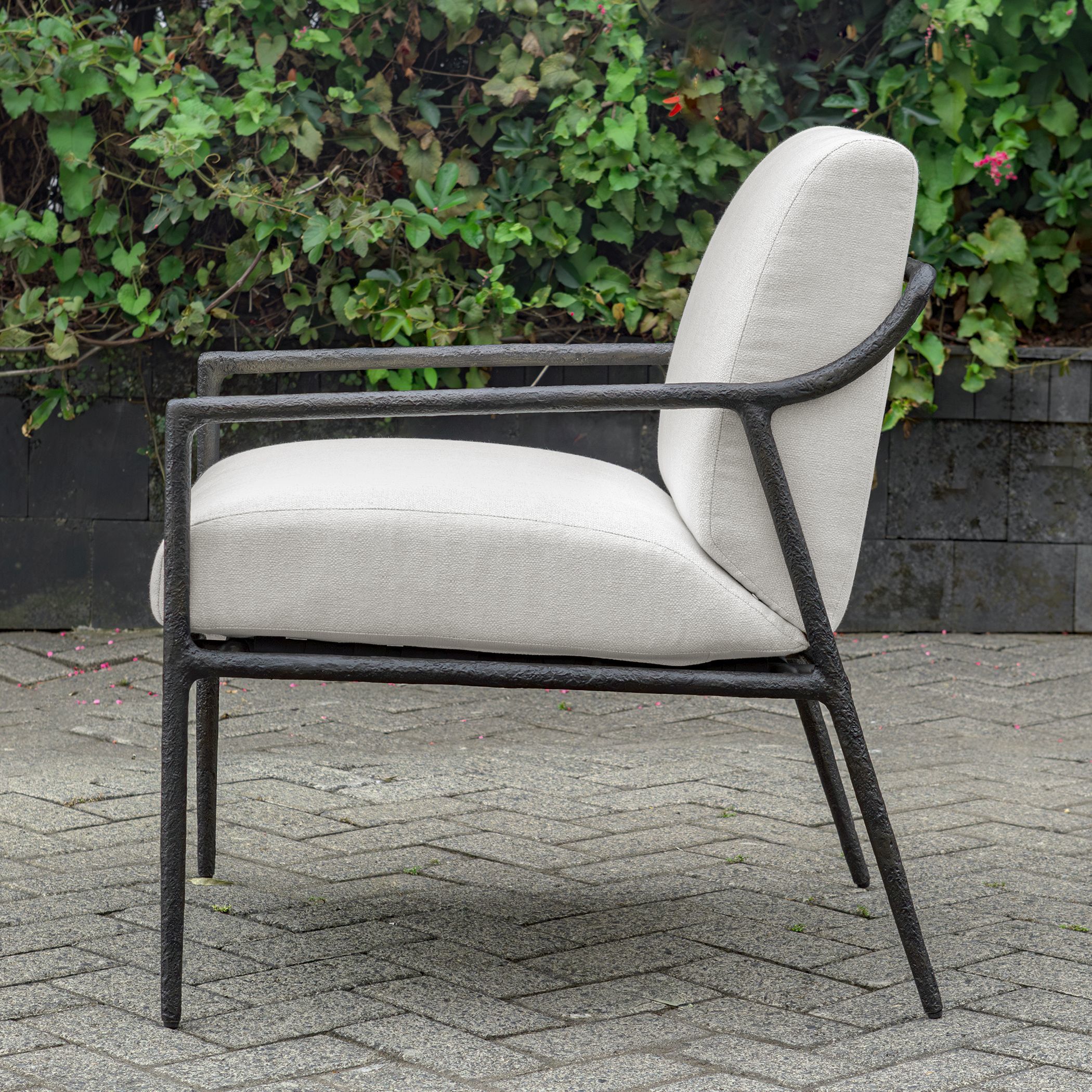 Thayer Java and Oyster White Outdoor Lounge Chair
