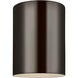 Outdoor Cylinders 1 Light 5.13 inch Bronze Outdoor Flush Mount