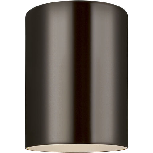Outdoor Cylinders 1 Light 5.13 inch Bronze Outdoor Flush Mount