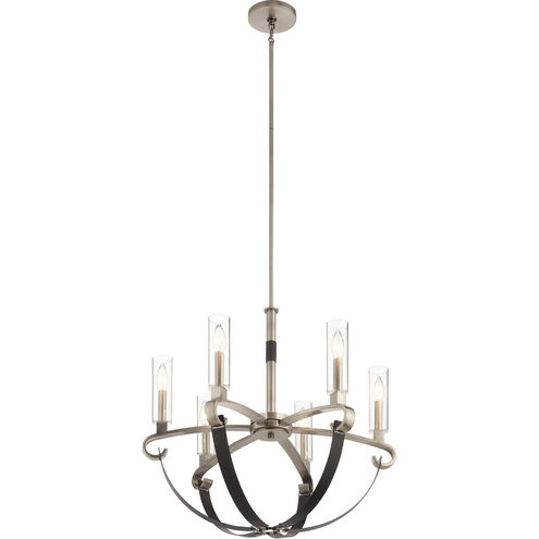 Artem 6 Light 27 inch Classic Pewter Chandelier 1 Tier Medium Ceiling Light, Medium