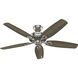 Builder 52 inch Brushed Nickel with Light Gray Oak/Warm Grey Oak Blades Ceiling Fan