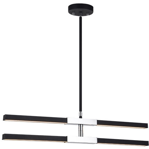 Lineare LED 1.25 inch Matte Black and Chrome Pendant Ceiling Light