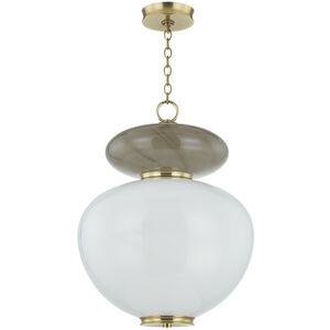Syros LED 19.25 inch Vintage Brass Pendant Ceiling Light