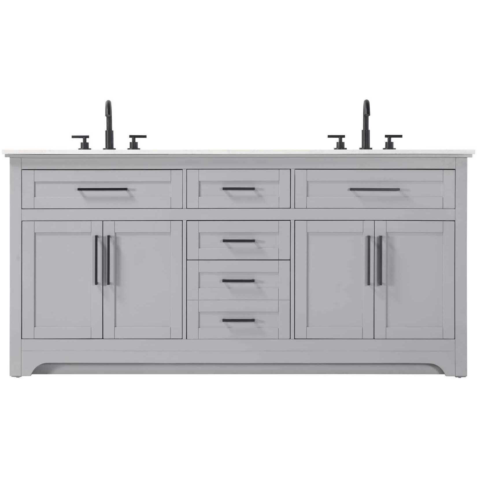 Remington 72 X 35 inch Grey Bathroom Vanity Cabinet