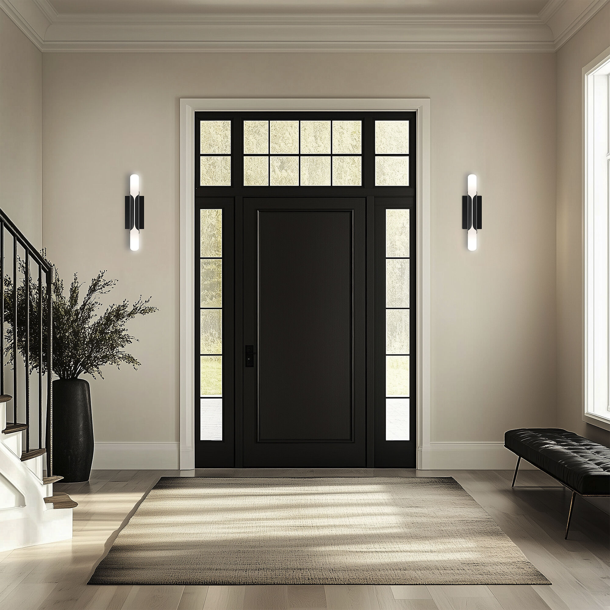 Wrappe Wall Sconce Wall Light in 2700K, Black, dweLED