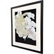 Modern Hydrangea White and Beige and Black and Neutral Framed Art