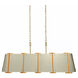 Peep Show 6 Light 42 inch Sunwashed Silver and Brushed Sienna Linear Pendant Ceiling Light