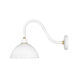 Foundry Dome 1 Light 17 inch Gloss White Outdoor Wall Mount Barn Light, Gooseneck