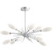 Fiori LED 50.1 inch Classic Silver Linear Pendant Ceiling Light, Oval Starburst
