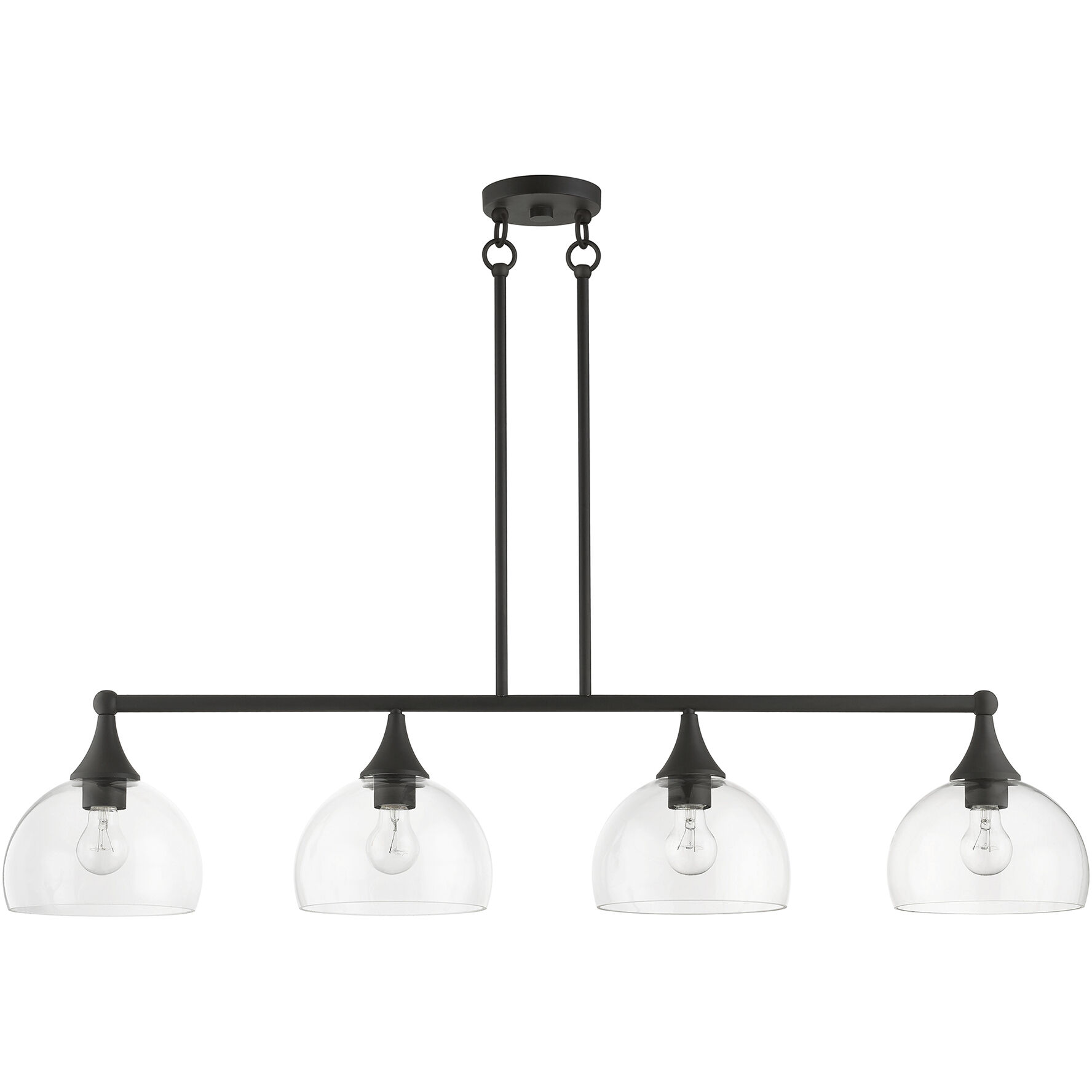 Glendon 4 Light 8.25 inch Bronze Large Linear Chandelier Ceiling Light