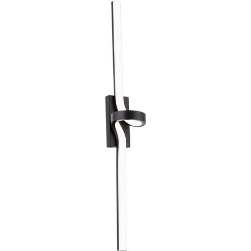 Loophole LED 5.5 inch Black Bath Vanity & Wall Light in 3500K, dweLED