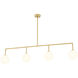 Tara 4 Light 70.87 inch Antique Brass Chandelier Ceiling Light