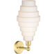 Cascade Sconce Wall Light in Satin Gold, White