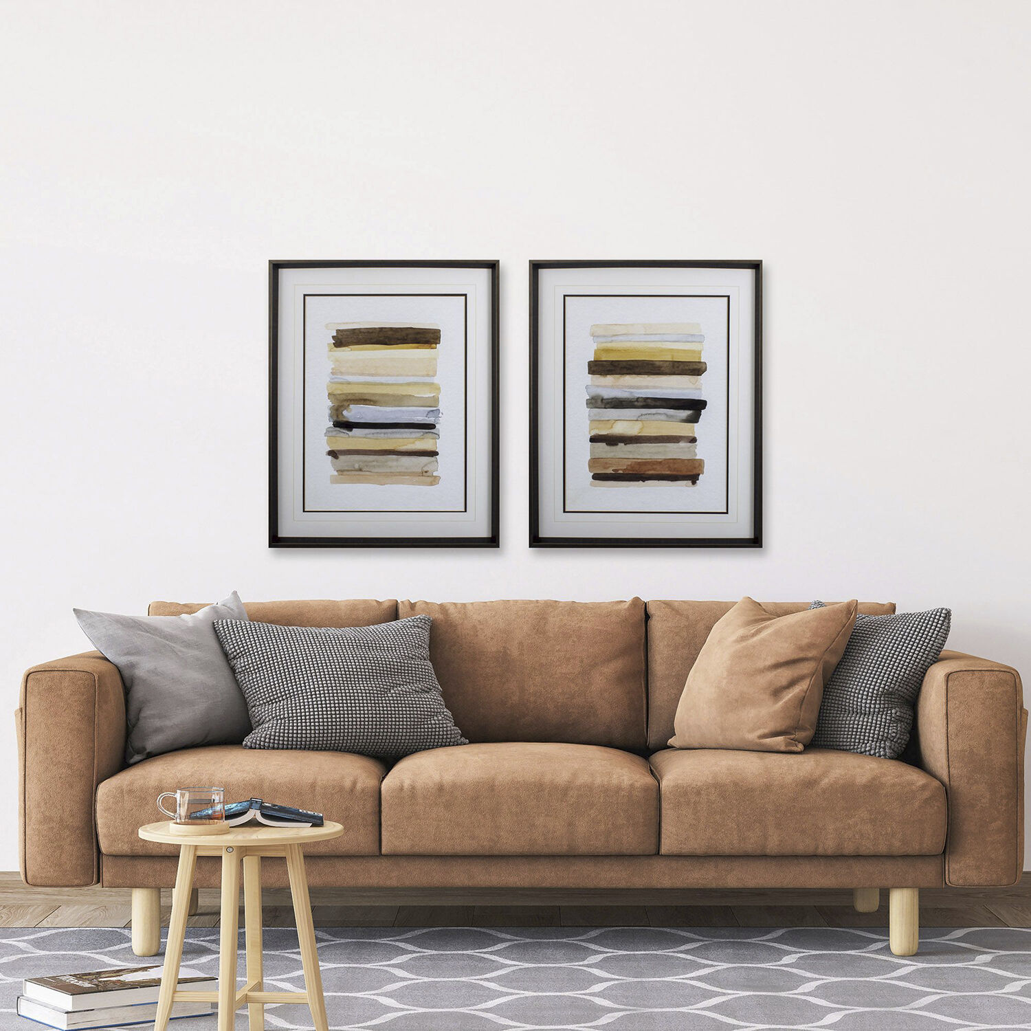 Abstract Neutral and Brown Framed Art, Propac