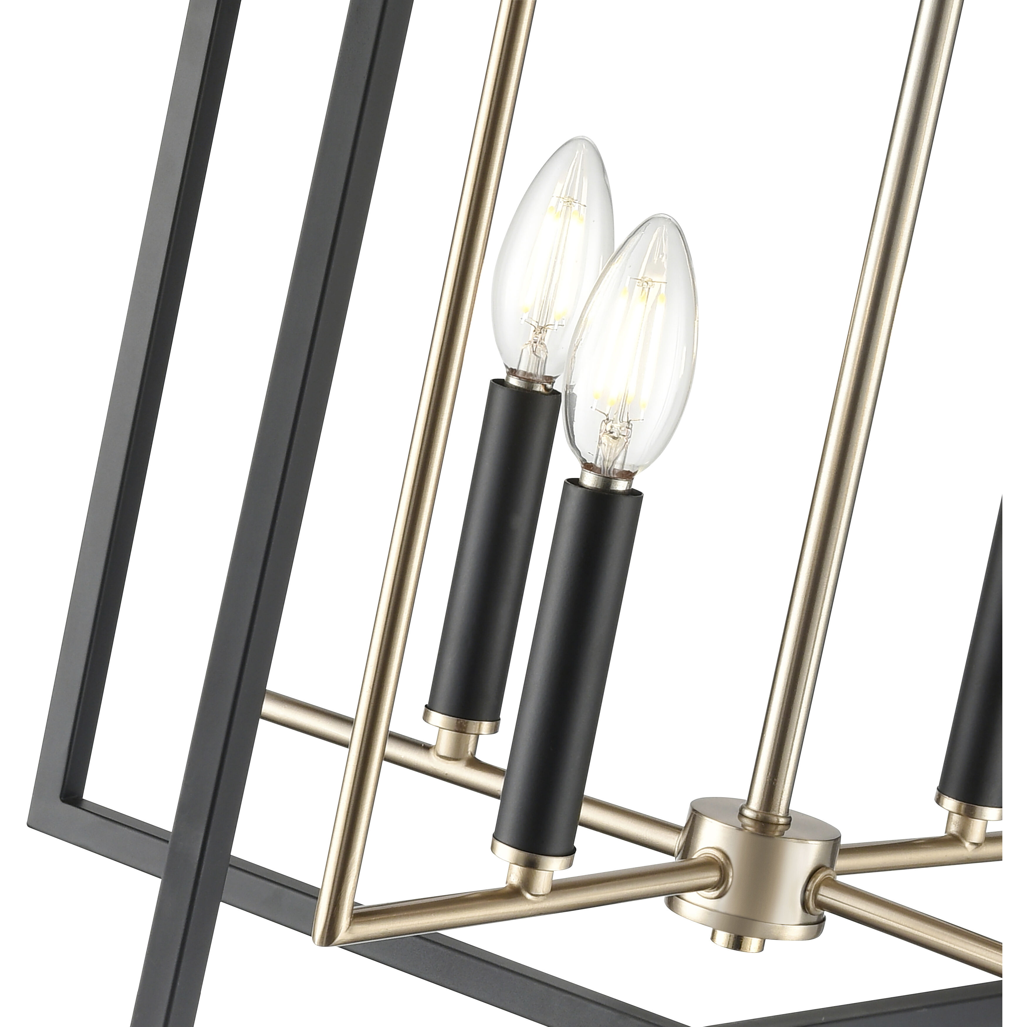 Noelle 4 Light 15 inch Matte Black/Modern Gold Pendant Ceiling Light