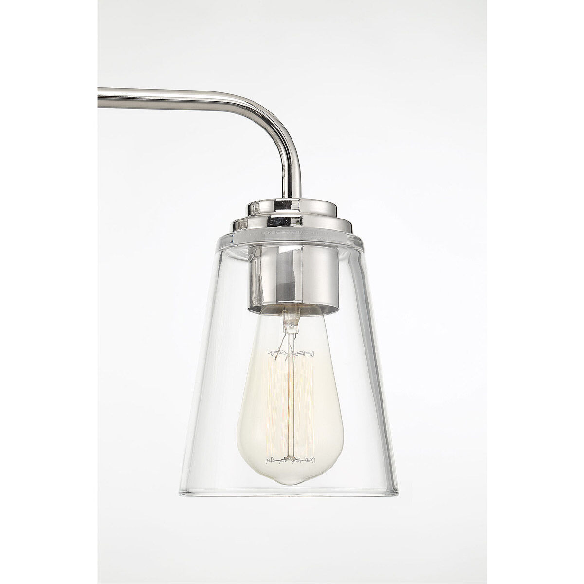 Transitional 3 Light 24 inch Polished Nickel Bathroom Vanity Light Wall Light