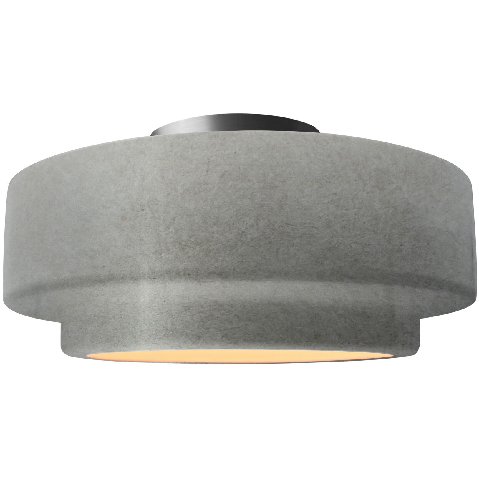Radiance Collection - Tier 1 Light 12 inch Antique Silver Semi-Flush Ceiling Light, Form+Finish+Function