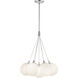Bolla LED 16.5 inch Opal Glass Chandelier Ceiling Light in Steel, Matte Opal Glass