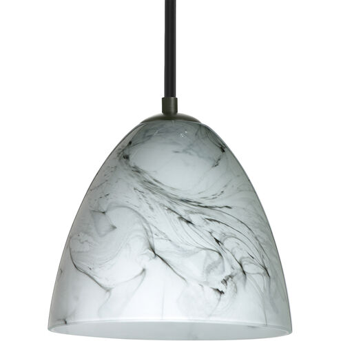 Vila 1 Light Black Stem Pendant Ceiling Light