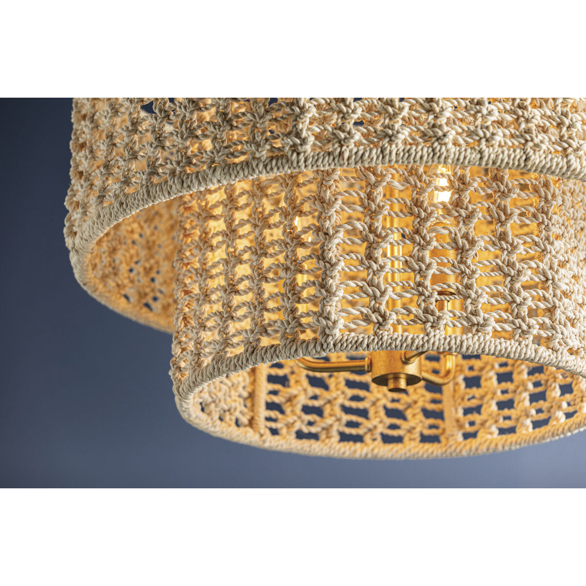 Yorkhill 3 Light 22 inch Vintage Gold Leaf Pendant Ceiling Light