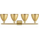 Ballston Dome 4 Light 38 inch Satin Gold Bath Vanity Light Wall Light
