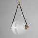 Dispatch LED 15.75 inch Natural Aged Brass Single Pendant Ceiling Light