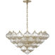 Julie Neill Caselli LED 35.5 inch Gild Basket Chandelier Ceiling Light in Gold Fleck Glass