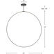 Cirque LED 48 inch Black Pendant Ceiling Light