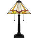 Frederick 23 inch 75.00 watt Matte Black Table Lamp Portable Light, Tiffany