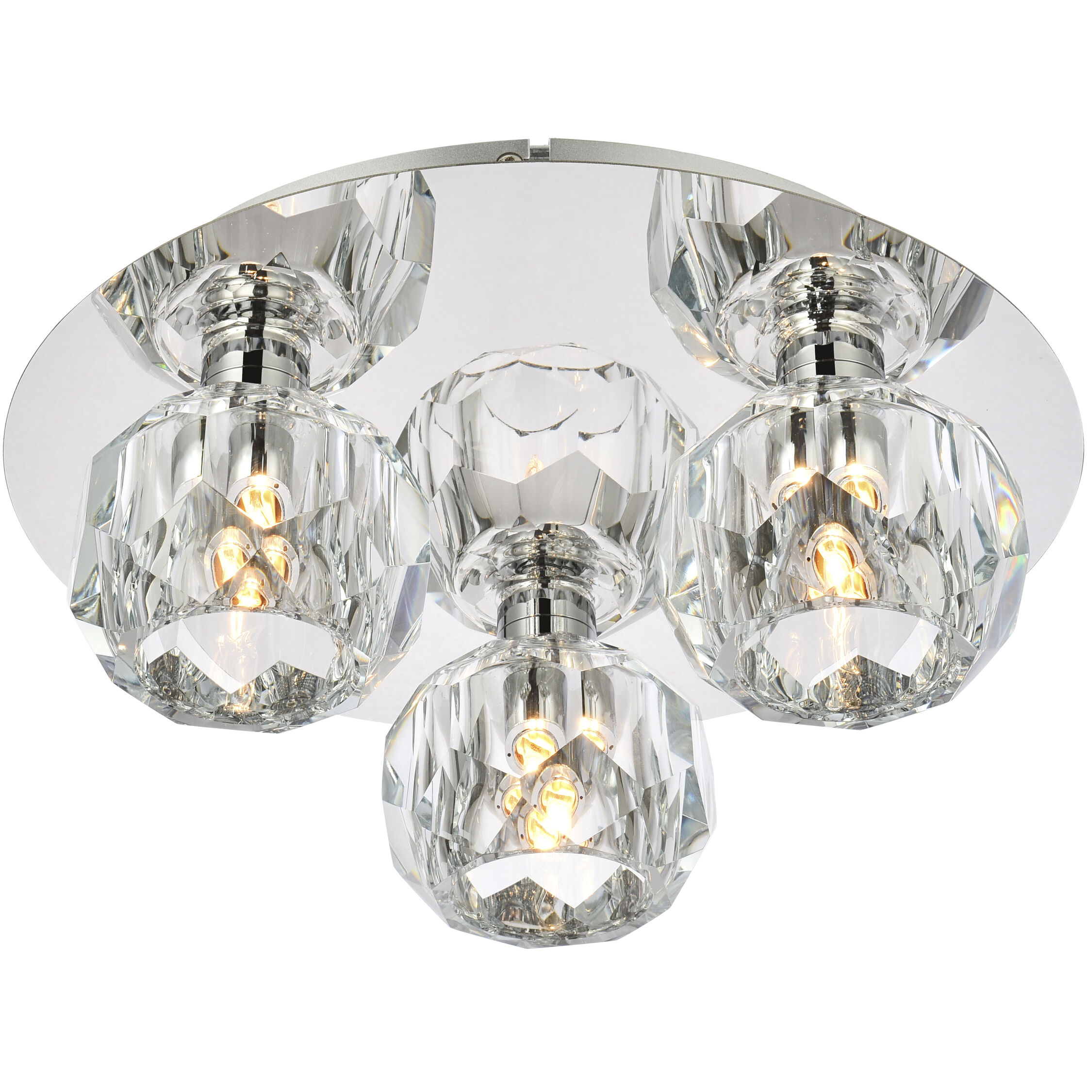 Graham 3 Light 12 inch Chrome Flush Mount Ceiling Light
