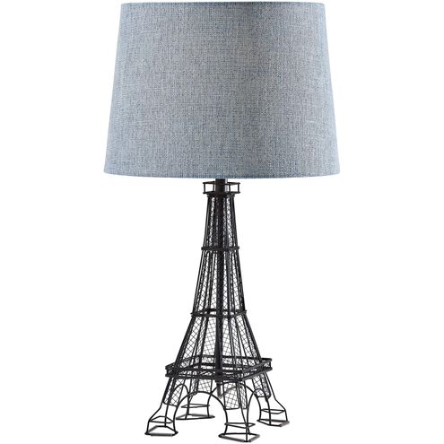 Eiffel Tower 26.5 inch 60.00 watt Black Metal Table Lamp Portable Light, Simplee Adesso