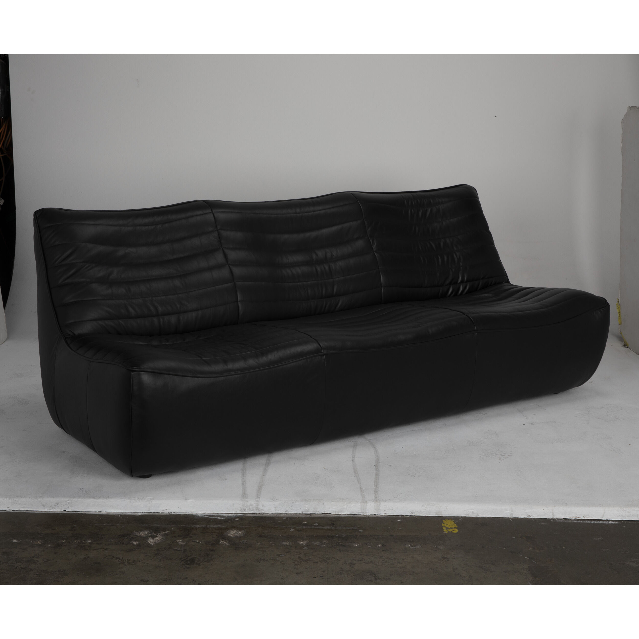 McClain Onyx Black Sofa, 3 Seater