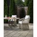 Allariz Greige / Stinson White Outdoor Dining Armchair