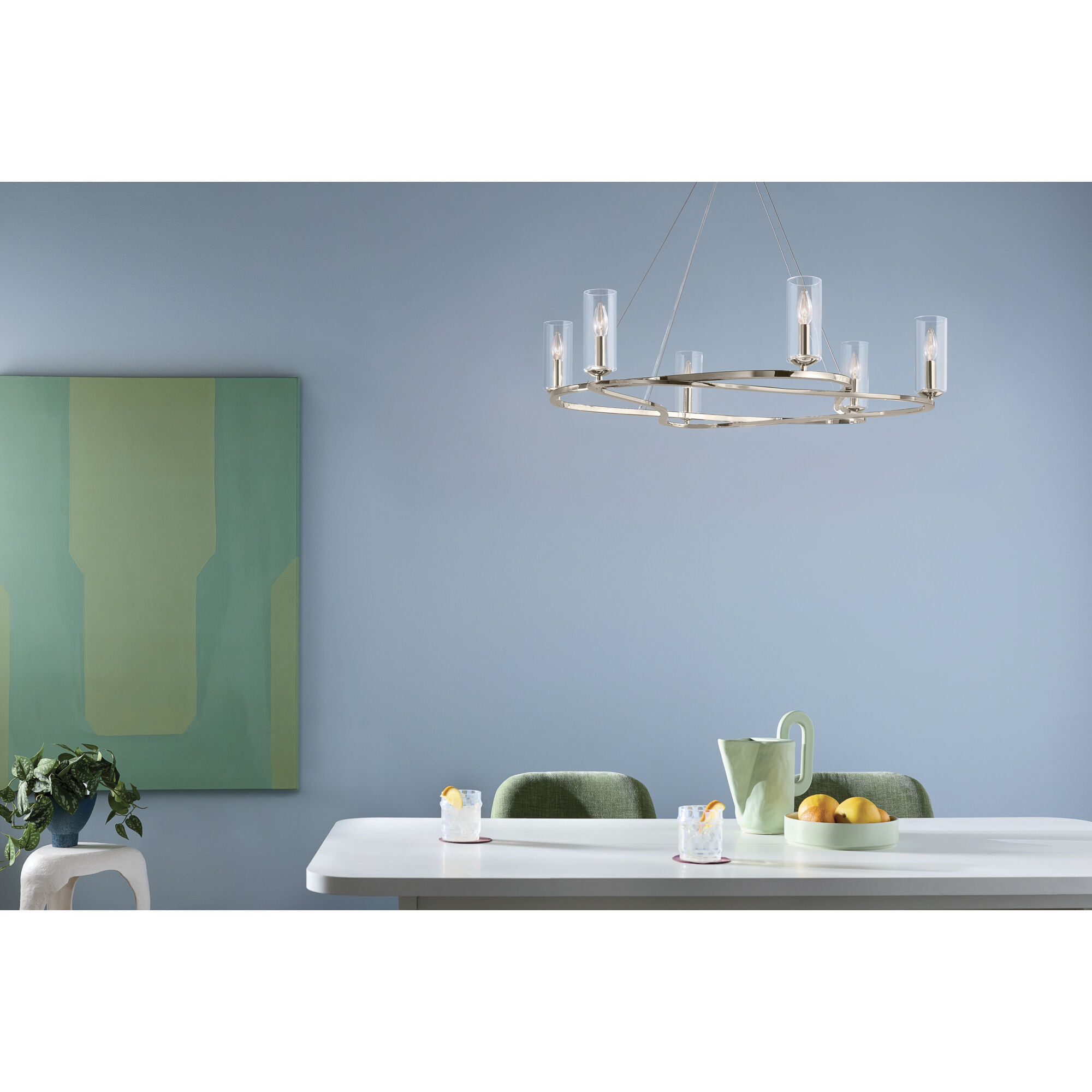 Harpin 6 Light Polished Nickel Chandelier Ceiling Light