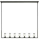Revolve 7 Light 47.25 inch Clear Glass and Urban Bronze Linear Pendant Ceiling Light